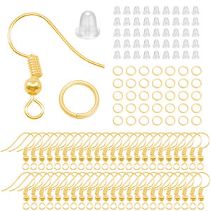 300pcs Earrings Set Earring Hooks Open Jump Rings Ear Plug Connects For DIY Jewelry Making Findings Supplies Accessories