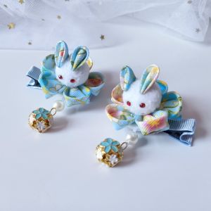 Princess Style Hair Accessories Childrens Festive Costume Rabbit Year Sakura White Rabbit Bell Headwear Traditional Hanfu