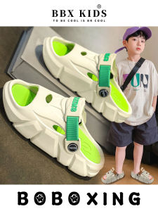 Boys Sandals Summer Anti-Slip Beach Shoes Indoor Home Slippers Flat Heel Comfortable EVA Material Rubber Outsole for Outdoor Wear