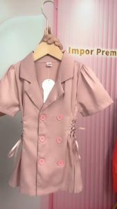 Mini Dress Blazer Pink Anak Perempuan Fashion Import