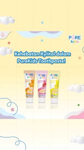 Pure Kids Tooth Paste Bebas Fluoride SLS Paraben Pasta Gigi Anak Bayi Purekids