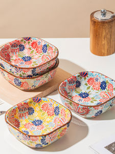 Hộp Đựng Gia Vị Bằng Gốm Sứ Vẽ Tay Retro 2024 Hộp Đựng Thức Ăn Nhẹ Mới Hộp Đựng Nước Mắm Hộp Đựng Mì Tôm Hộp Đựng Gia Vị Tại Nhà