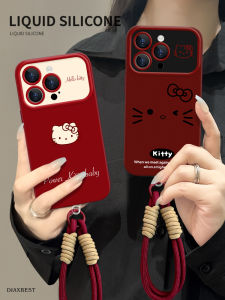 Ultra-Thin Silicone Phone Case for Apple 15 Full Cover Lens Protection with Lanyard Large View Window Anti-Fall Suitable for iPhone 14 12 13 pro Max