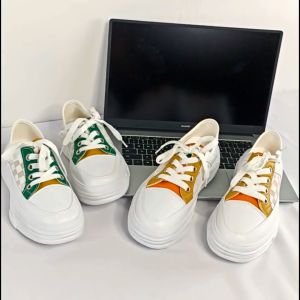 Azgalery SPT-21 Sepatu Sneakers Tali Shoes Wanita Fashion Style Kasual Kulit Sintetis Karet Mesh COD