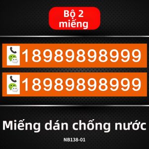 YUANTANG | Dán Decal Số Điện Thoại Phản Quang Tùy Chỉnh Cho Xe
