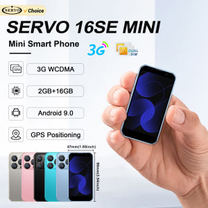 SERVO | Official SERVO Android Mini Smartphone 3G WCDMA 2GB+16GB Play Sore WIFI GPS Face Unlock 3.0" Small Smart Cellphone 2 SIM Standby