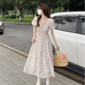 GUXIUDUO | Đầm Hoa Phong Cách Pháp Dễ Thương