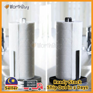 Worthbuy Kitchen Countertop Paper Towel Stand Tissue Holder Tissue Paper Roll Stand Pemegang Tisu Gulung