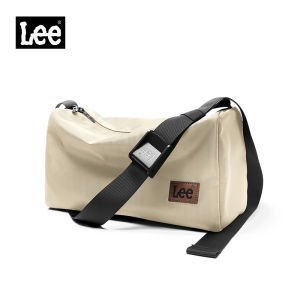 LEE กระเป๋าสะพายไหล่แบบคาดตัวสีดำสำหรับผู้ชายและแฟชั่นสำหรับผู้หญิงเรียบง่ายเรียบง่ายกระเป๋าพาดลำตัวไนลอนกันน้ำความจุมากกระเป๋านักเรียนวัยรุ่นกลางแจ้ง