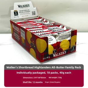 Walkers Original Butter Biscuits Finger Shape Crispy Cookies Individually Packaged British Snacks 960g Boxed