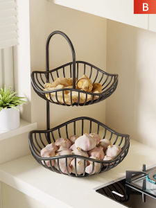 evesigar | Vegetable and Garlic Storage Basket Shelf