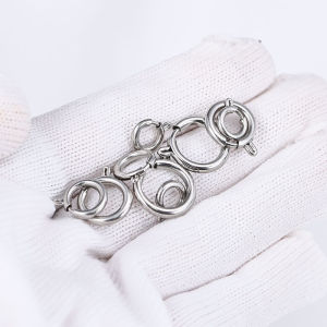 Stainless Steel Round Clasps Jewelry Connection Lock DIY Necklace Bracelet Accessories