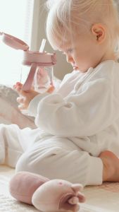 [CHÍNH HÃNG] Bình Tập Uống Nước mugu Từ Tritan Và Sợi Lúa Mì Wheat Straw Cao Cấp Cho Bé Van Chống Sặc Chống Rò Rỉ 360 Độ (350ml) MGWB2202 - Lazada