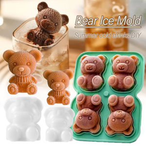 YESPERY 3D Teddy Bear Silicone Mold Ins Style Ice Cube Maker Ice Cream DIY For Drink Coffee Ice Creams Cakes Decor