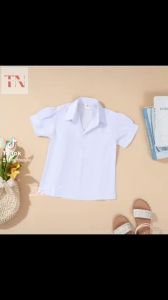 [HCM]Áo sơ mi trắng học sinh nữ tay ngắn size 5-20(15-48kg)