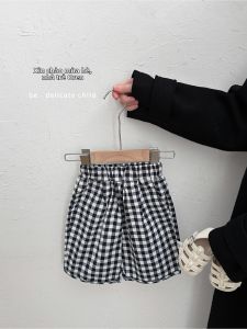 Comfortable Versatile Korean Style Checkered Shorts