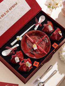 YICHEN | Bộ Đồ Gốm Quà Tặng Cưới Hỏi Màu Dưới Men