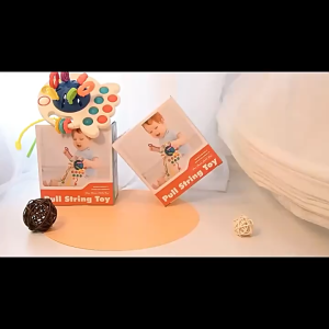 [SG] 3 In 1 Baby Montessori Pull String Sensory Toy Silicone Baby Teether Toddler Finger Grasp Training Toy  | 0-3 Years Old