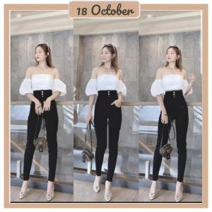 HOÀN TIỀN 15% - Quần Skinny Co giãn 4 chiều CẠP SIÊU CAO 3 khuy Chất đẹp loại 1 quần jean giấy 3 khuy BIG SIZE 35 -95kg