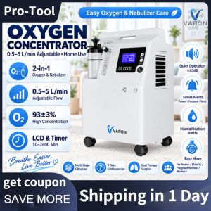 ⭐Local Warehouse+COD⭐ VARON 0.5-5L/Min Adjustable Oxygen Concentrator Medical Grade Oxygen Machine with Atomization Function Intelligent Portable Home Oxygen Generator for Elderly Pregnant Women