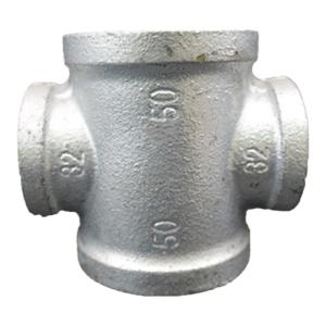 JISHUO | Galvanized Ductile Iron Cross Pipe Fitting Threaded Reducer