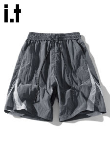 FINGERCROXX | Striped Color Blocking Lightweight Shorts Mens Summer Sporty Casual