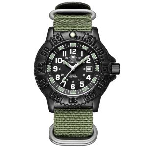ADDIESDIVE 2023 Mens Sports Watch Military Sports Luxury Rotating Bezel Luminous Watch Nylon Strap 50m Waterproof Quartz Watch