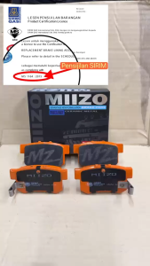ACCORD 1997-2007 CIVIC 2003-2015 STREAM RN3 RN5 BELAKANG REAR DISC BRAKE PAD SET MIIZO D5056