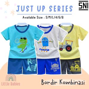 SETELAN BAJU ANAK LAKI LAKI "BORDIR JUST UP EDITION" / SETELAN BAJU ANAK KELFI