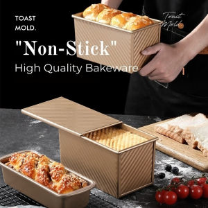 Non-Stick Loaf Pan With Cover Carbon Steel Toast Baking Mould Rectangular Cake Toast Box Bakeware
