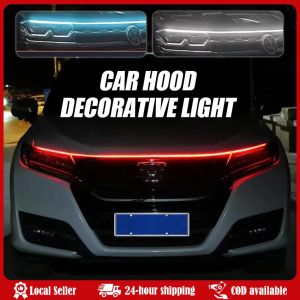 12V LED Daytime Running Light Scan Starting Car Hood Decorative Lights DRL Auto Engine Hood Guide Decorative Ambient Lamp Scan Starting hood light strip Auto Engine Hood Guide Daytime Running Light Decorative Ambient Lamp Modified car Flexible DRL