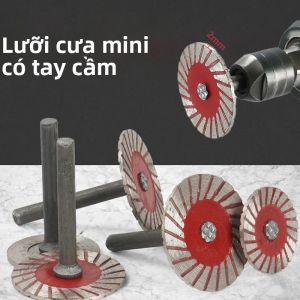 Bộ Lưỡi Cưa Mini Red Diamond Turbo Dùng Để Khắc Lưỡi Tròn Cán 6mm Dùng Để Cắt Đá Granite Đá Marble Gạch Ceramic - 2/4/7 Cái