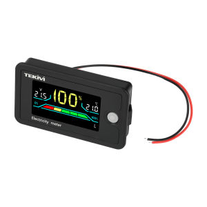 Aideepen | DC 8-100V LCD Digital Voltage and Electricity Indicator Universal for Ternary/Lithium Iron/Acid Battery with Temperature Display