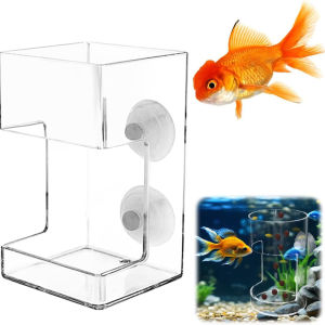 Aquarium Feeding Tray Plastic Suction Cup Round Square Design Prevents Food Scattering Keeps Tank Clean For Small Fish Shrimp