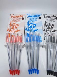 Panda Original Crystal Ballpen Black Blue Red 25s for 1Box