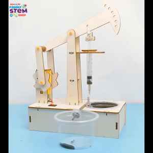 [STEM Thủy Lực] Máy Bơm Hút Dầu Tự Động Thủy Lực. Đồ chơi gỗ lắp ráp sản phẩm stem khoa học công nghệ STEMSANPI
