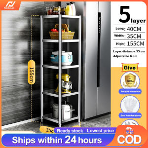 3/4/5 Tier Kitchen Organizer Stainless Steel Kitchen Storage Rack Microwave Rack Oven Rack Rak Dapur Kitchen Shelf 置物架