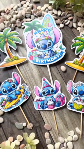 Lilo And Stitch Disney Birthday Cake Topper 1 set Topper Kue Ulang Tahun Lilo Dan Stitch Aksesoris Kue Tematik Disney - Lazada