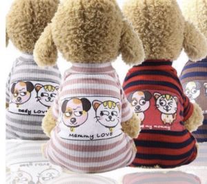 ÁO THUN GÂN SỌC 4 CHÂN CHO THÚ CƯNG SIZE TỪ 1KG-8KG