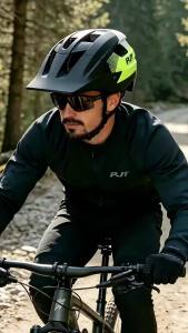 PJT Trail Bike Helmet MTB Mountain XC AM Bikes Helmet for Men Women Adults Off Road Cycling Helmet With Sun Visor Bicylce Helmet
