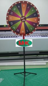 Fortune Wheel/ Lucky Draw Stand/ Gift Spin & Win/ Roda Impian with Printing