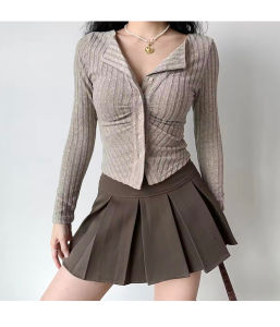 S-6XL Plus size Korean High waist Preppy Skorts Slim Pleated Skirt Skater Tennis School Skirts for women Safety Trousers
