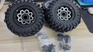Lốp Xe RC Crawler RED SPIDER 4 Chiếc 2.6 Inch Vành Kim Loại Beadlock Dành Cho Xe RC 1/8 MJX H8H YK4083 MK07 AXIAL SCX6 Phụ Kiện Nâng Cấp