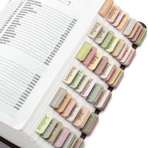 5Pcs Bible Index Tag Morandi Color Rainbow Bible Index Tag Sticker Eco-friendly Material Stationery Supplies Christian