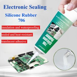 Electronic Waterproof Sealant 706 Silicone Rubber Paste Semi Transparent Insulation Anti Leakage Adhesive Fixing Glue