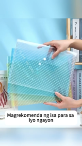 A4 Transparent File Bag Waterproof Filing Storage Bag Student Organizer Information Pocke