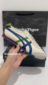 Sepatu 0nitsuka Tiger Mexico66 Tali Mako Blue Free Kaos Kaki