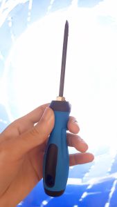 Obeng Magnet Plus Minus Bolak Balik Gagang Karet Bahan Baja CR-V 8 Inch 200MM - 6748