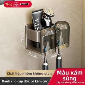 MOLORE | Giá Đựng Đồ Phòng Tắm Treo Tường Không Cần Khoan Chứa Đựng Bàn Chải Và Cốc
