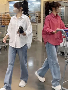 Leisure Elegant Stylish Loose Womens Spring and Autumn Shirt